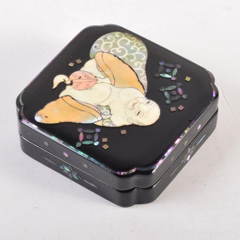 御室窯の『色絵 岩竹 水指』共箱 茶道具 ※